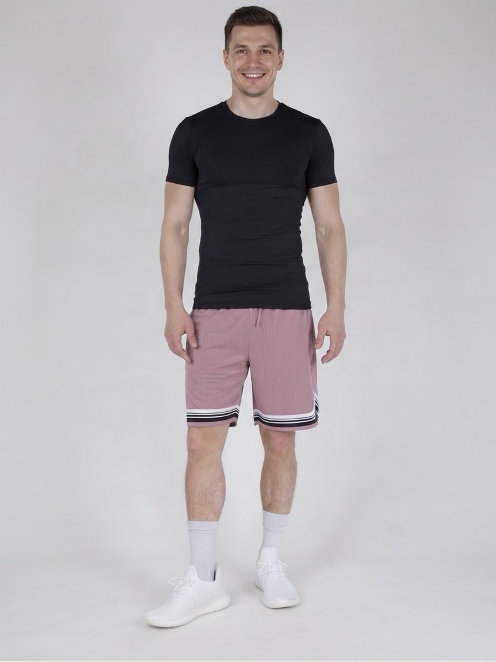 Men's Pink Striped Shorts